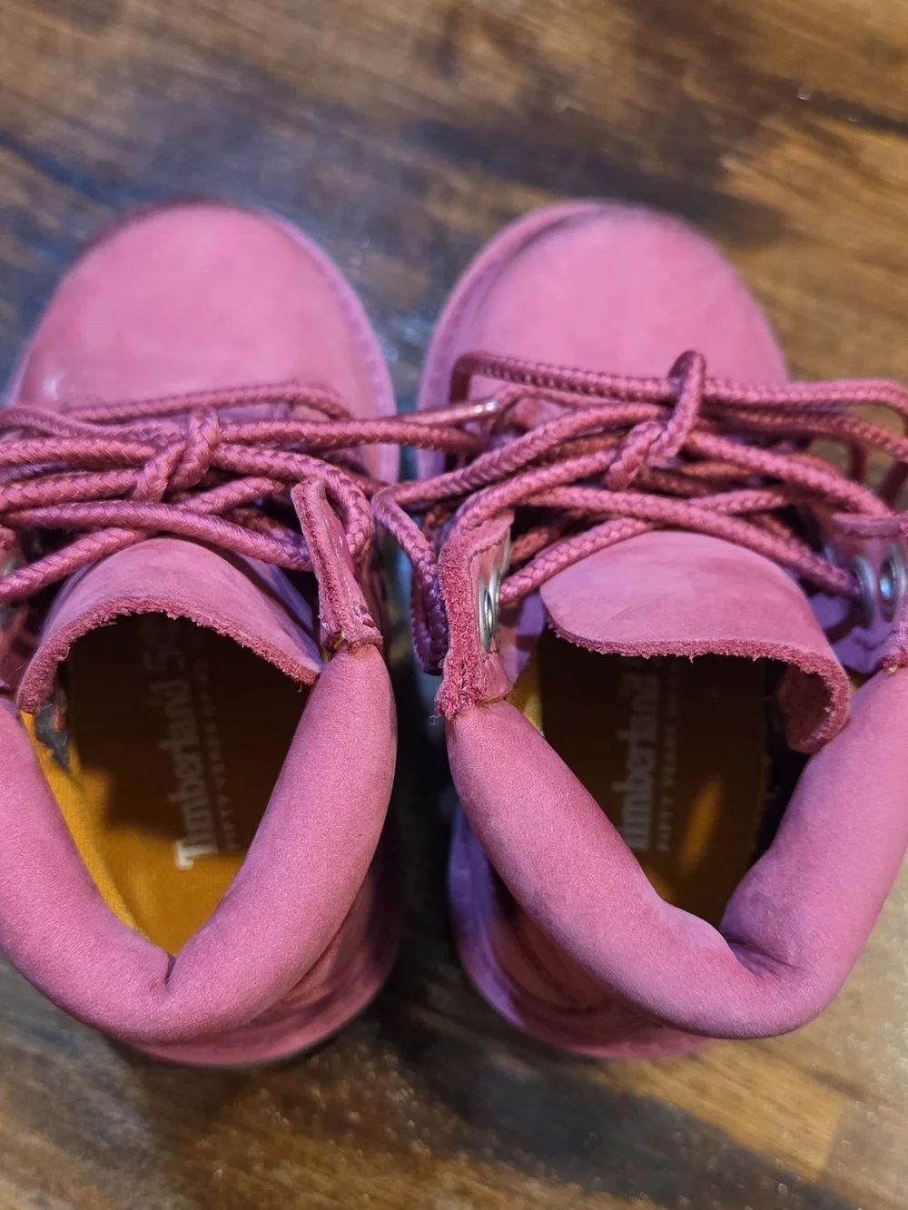 Timberland Waterproof Boots Toddler Kids Hot Pink Nubuck Leather Comfort 5M 50th